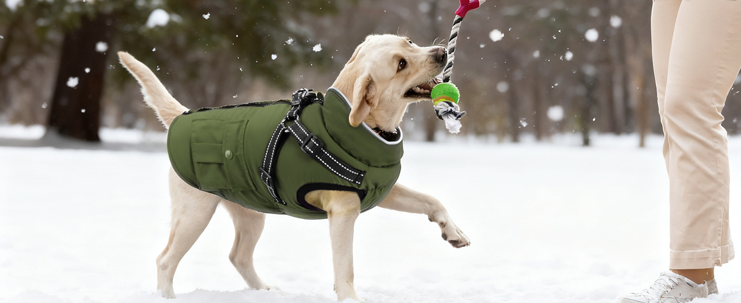 Зимовий теплий куртка для собак середнього розміру, червоний, бавовна, водонепроникний, з жилетом, світловідбиваючий