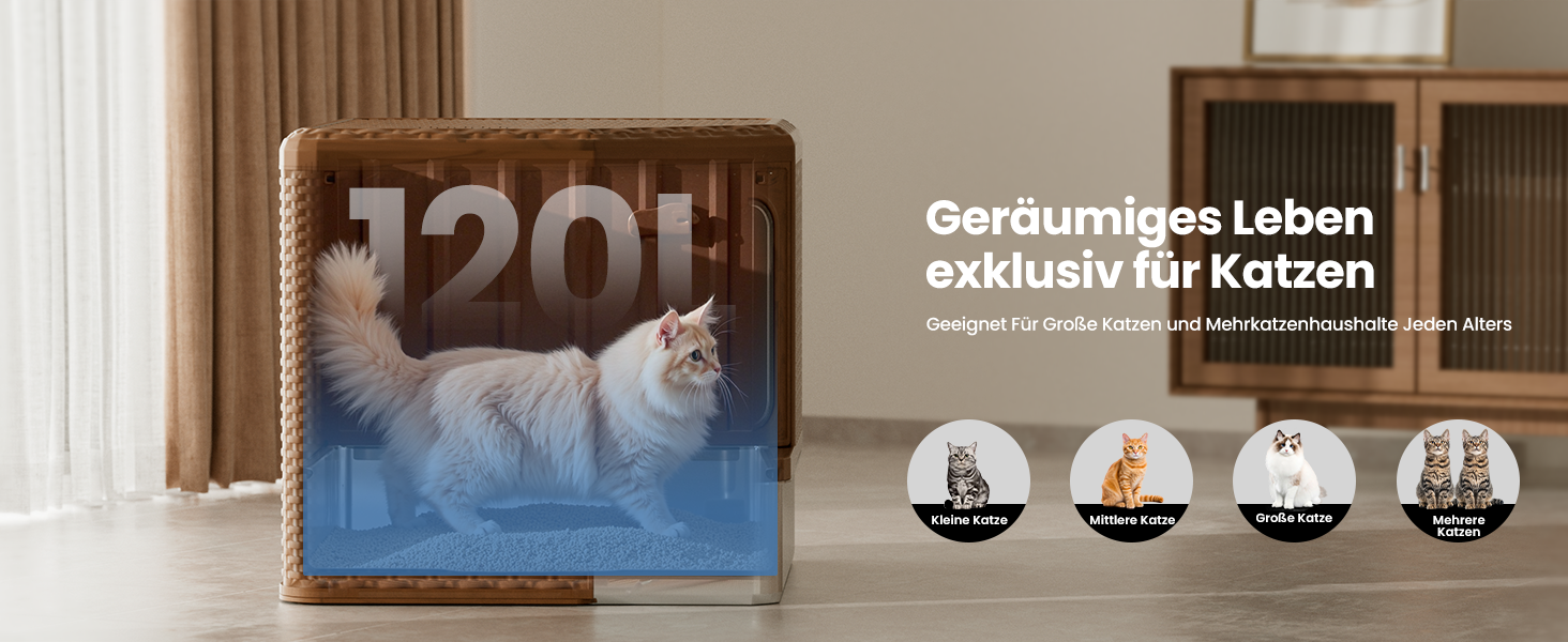 Торгова лоток для котів Gardner Pet з кришкою, великий, з висувним піддоном, сучасний дизайн плетіння ротангу, з фільтром з активованого вугілля, 50 x 50 x 50 см, базова версія