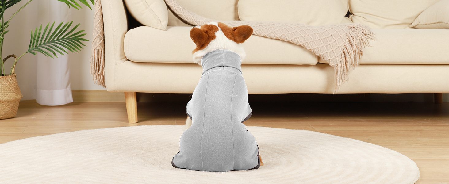 Пуловер для собак, теплий та м'який, зимовий пуловер для собак, котів, пуловер для маленьких, середніх та великих собак – (L, Сірий)