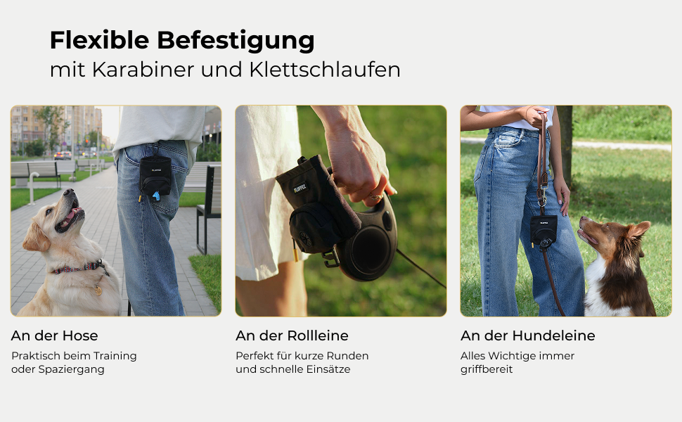 Сумка для ласощів для собак з дозатором кульок – Магнітна застібка, карабін та липучка – Компактна сумочка для цукерок для собак – Ідеально для дресирування та прогулянок