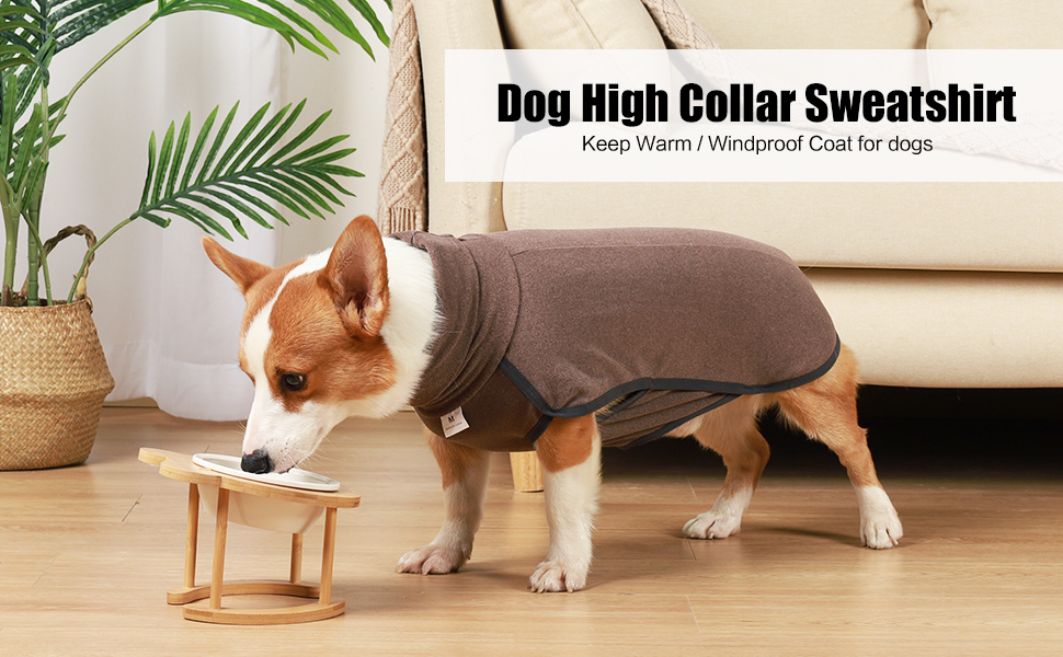 Світшот для собак Heywean з флісу, теплий пуловер для маленьких та середніх собак, одяг для домашнього та зовнішнього використання, колір бордовий (M, 1 шт.)