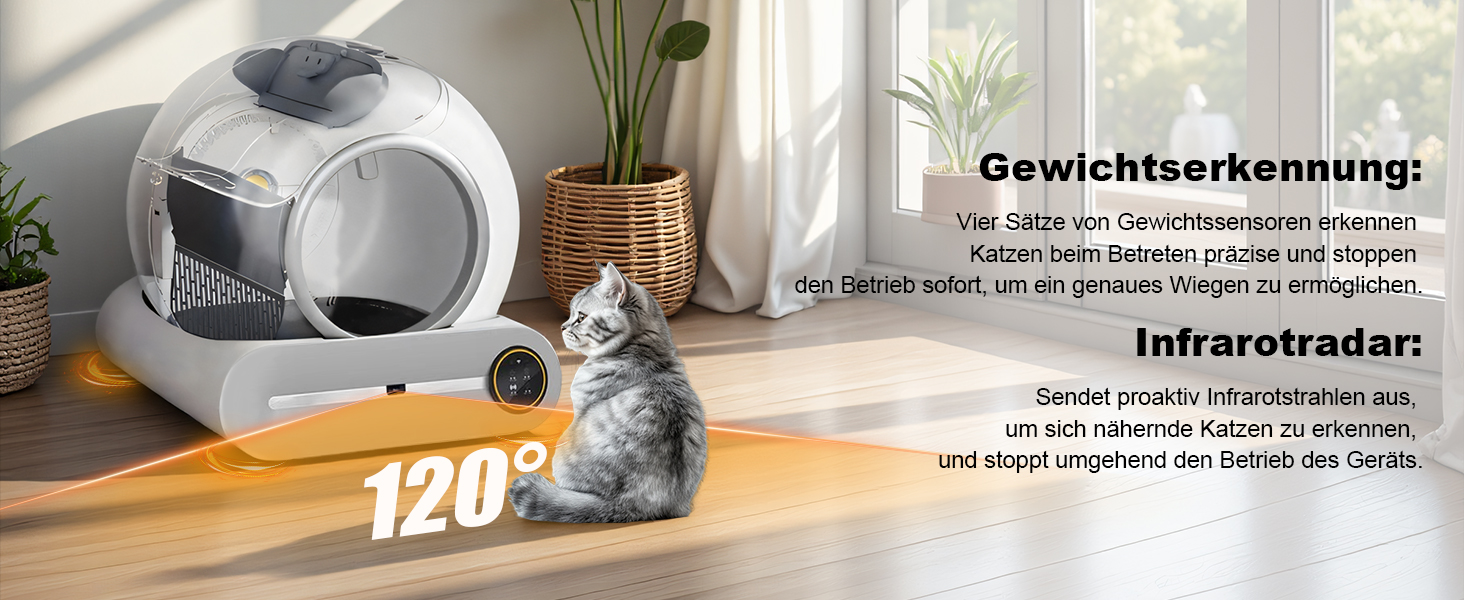 Автоматичний туалет для котів Katzenklo з самоочищенням, 65л, XXL, без запаху, з керуванням через додаток, для 2+ котів