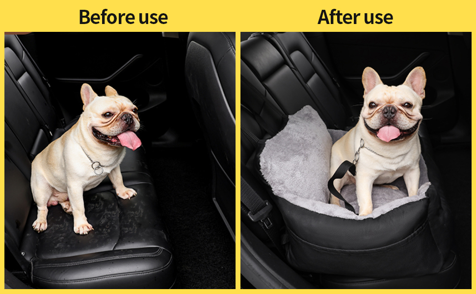 Автокрісло для собак великих порід, автоліжко для собак та котів, зручне автоліжко для тварин з поворотцем та антиковзною основою, чорний колір, великий розмір