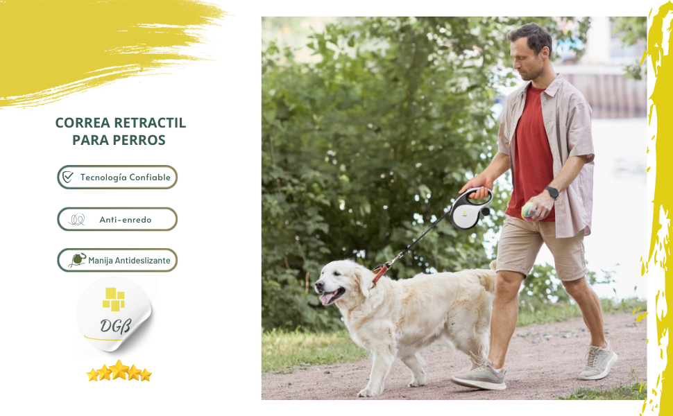 Висувна поводок для собак, 3 м, для малих, середніх та великих собак, ергономічна ручка, до 15 кг, розмір S, червоний