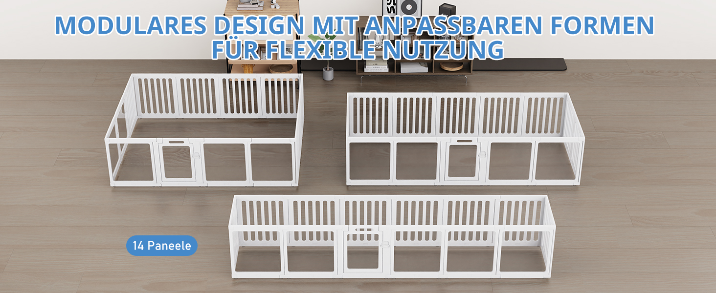 Клітка для цуценят FASNATI з акрилу, 60 см, прозора, для маленьких собак, 10 панелей, 150 x 100 x 60 см