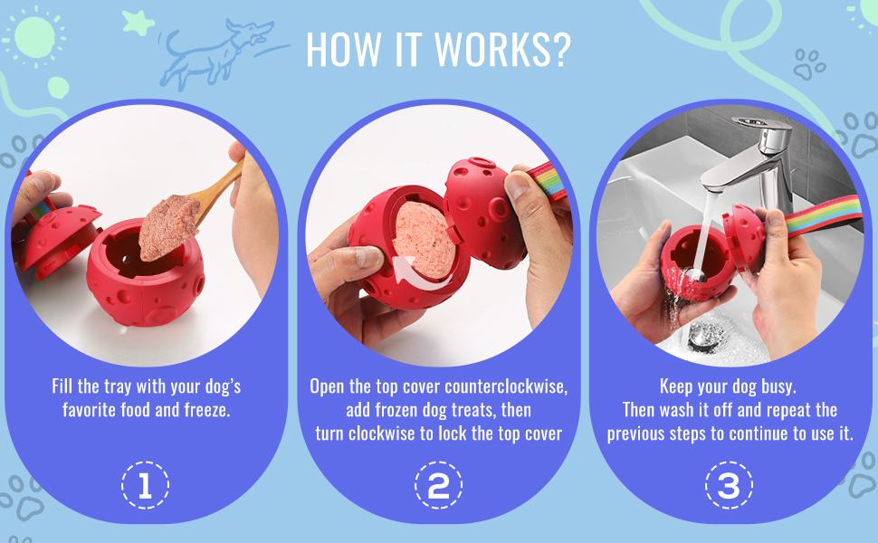 Іграшка для собак Larimuer Schleckball: інтерактивна годівниця-іграшка з силікону (червона)
