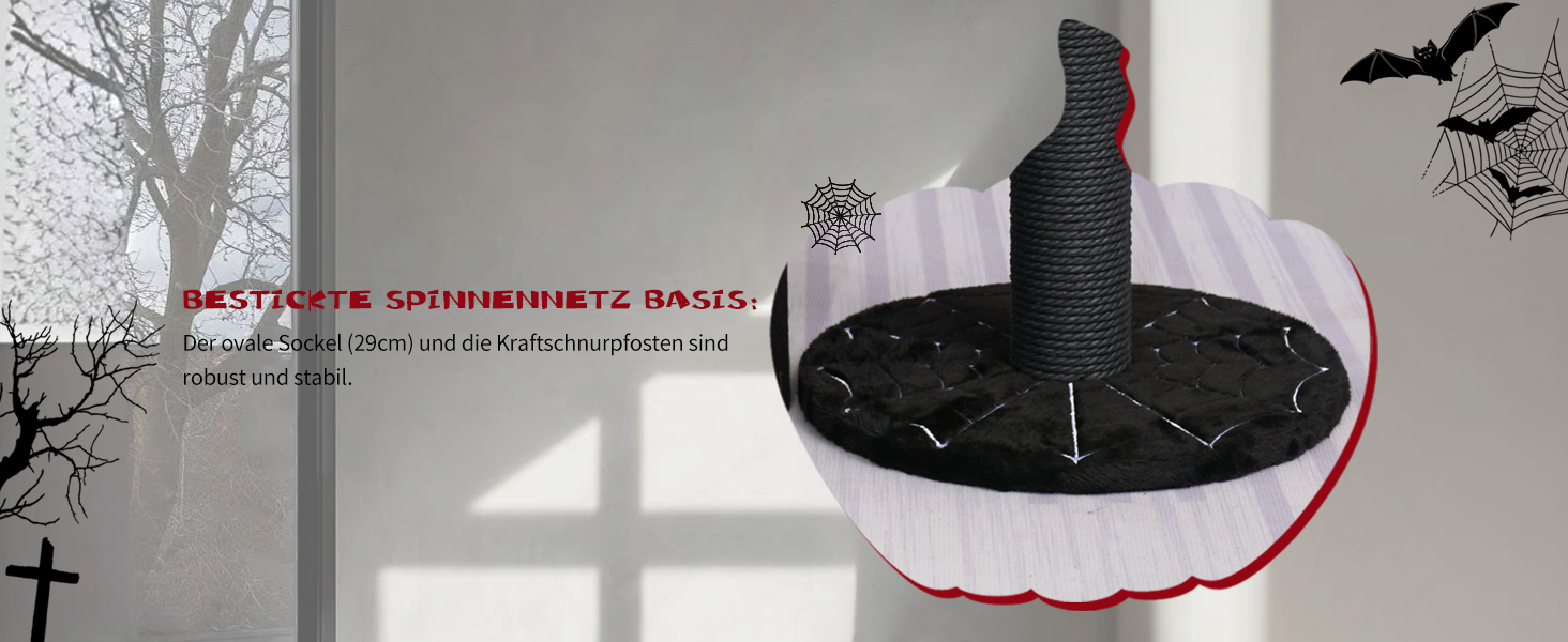 Готичний котячий комплекс з ліжком-саркофагом, чорний котячий оазис для Хелловіну, готичні меблі для котів (компактний)