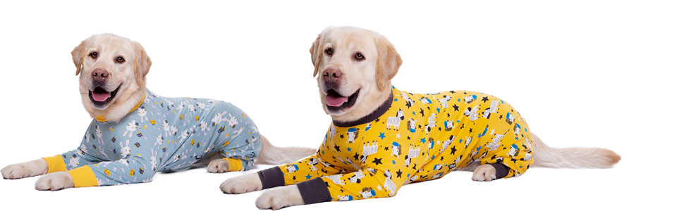 Комбінезон для собак великих порід BT Bear, захист суглобів, піжама для собак, теплий комбінезон для собак середніх та великих порід (5XL, червоний, на Новий Рік)