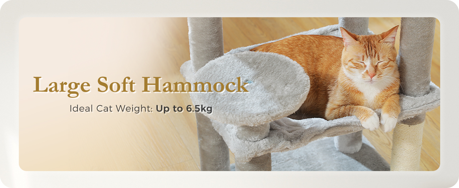 Комплекс для котів PAWZ Road з будиночком, гамаком та когтеточкою, 6-ярусний, 113 см, зелений