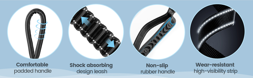 Нашийник для собак IOKHEIRA: регульований поводок (1,2-1,5 м) з безпечним кріпленням, м'який на дотик, з світловідбиваючими нитками (неоновий зелений, сливовий ліловий)