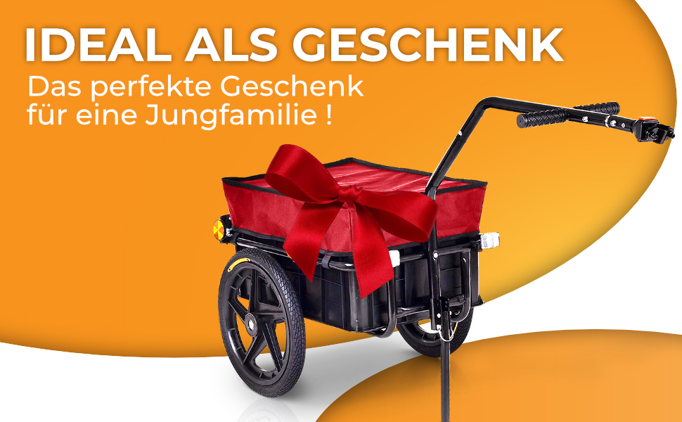 Причіп для велосипеда SAMAX 90 літрів, 80 кг, з кулею, захисною плівкою та з'єднувальною шкірою - причіп для велосипеда, вантажний візок з пластиковою ванною, чорний. Mountain (70л / 60кг, червоний)