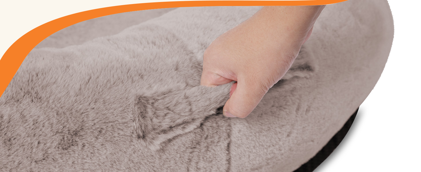 Ліжко для собак та людей NESTROAD, 180x114x35 см, знімний чохол з штучного хутра та ковдрою, велике ліжко-мішок для відпочинку, колір: верблюжий