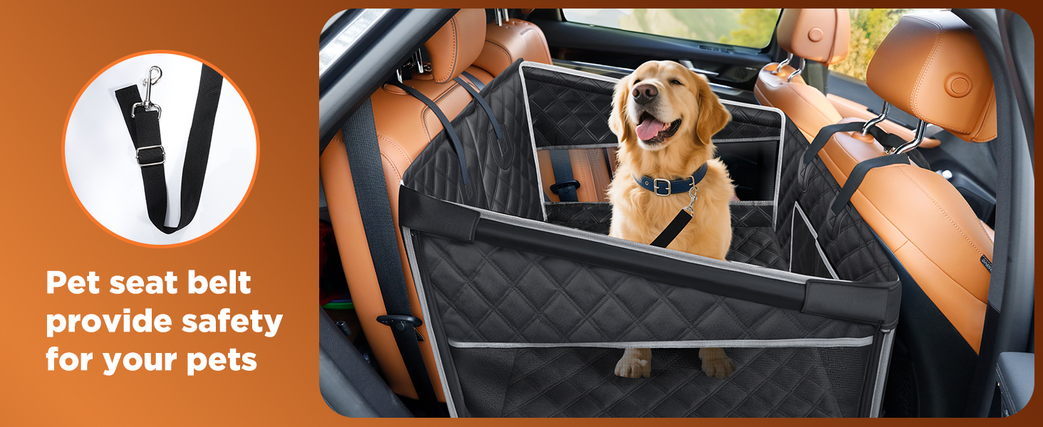 Крісло для собак Gimars - міцне, водонепроникне, для великих та середніх собак, з ременями безпеки та сітчастими вікнами