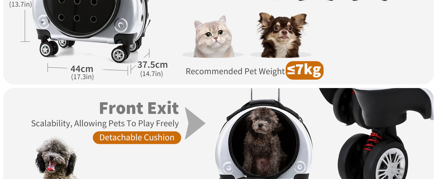 Рюкзак для тварин PETCUTE: зручний та безпечний для подорожей та прогулянок (до 7.5 кг)