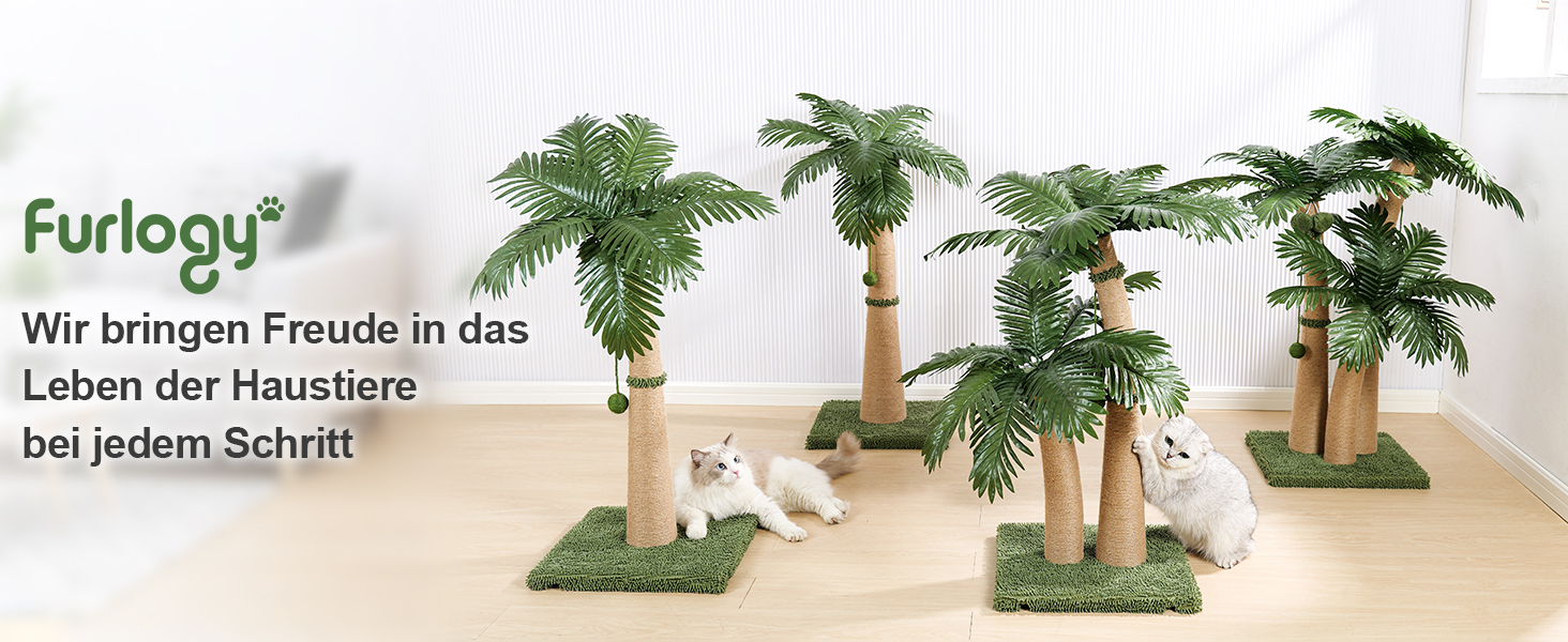 Котяча кігтеточка Furlogy, 92 см, з мотузкою та іграшками, для дому