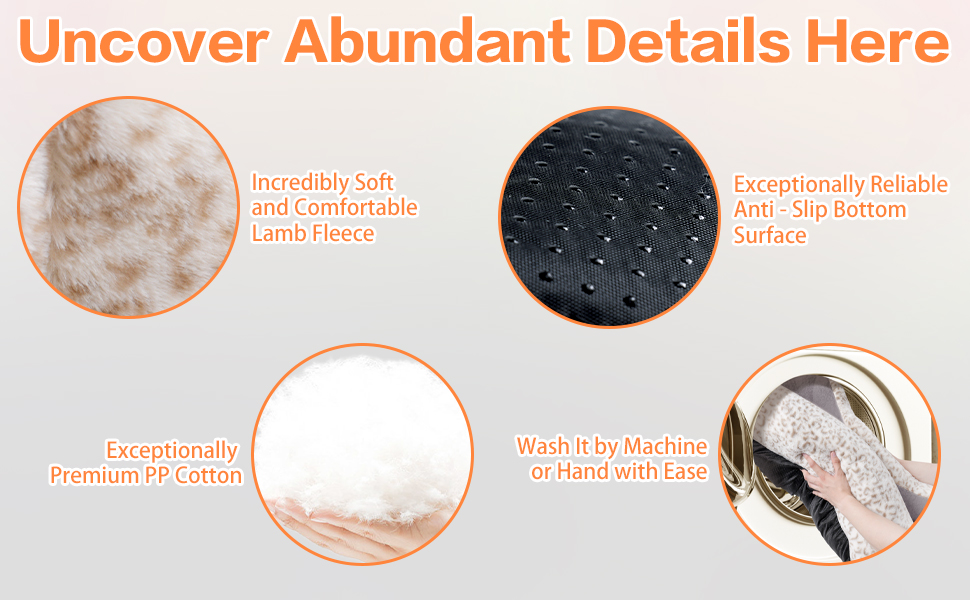 М'яке ліжко для собак Roypet з матрацом, антистресове, для цуценят, собак та котів, прямокутне, сіре, розмір S, з принтом леопарда, миється