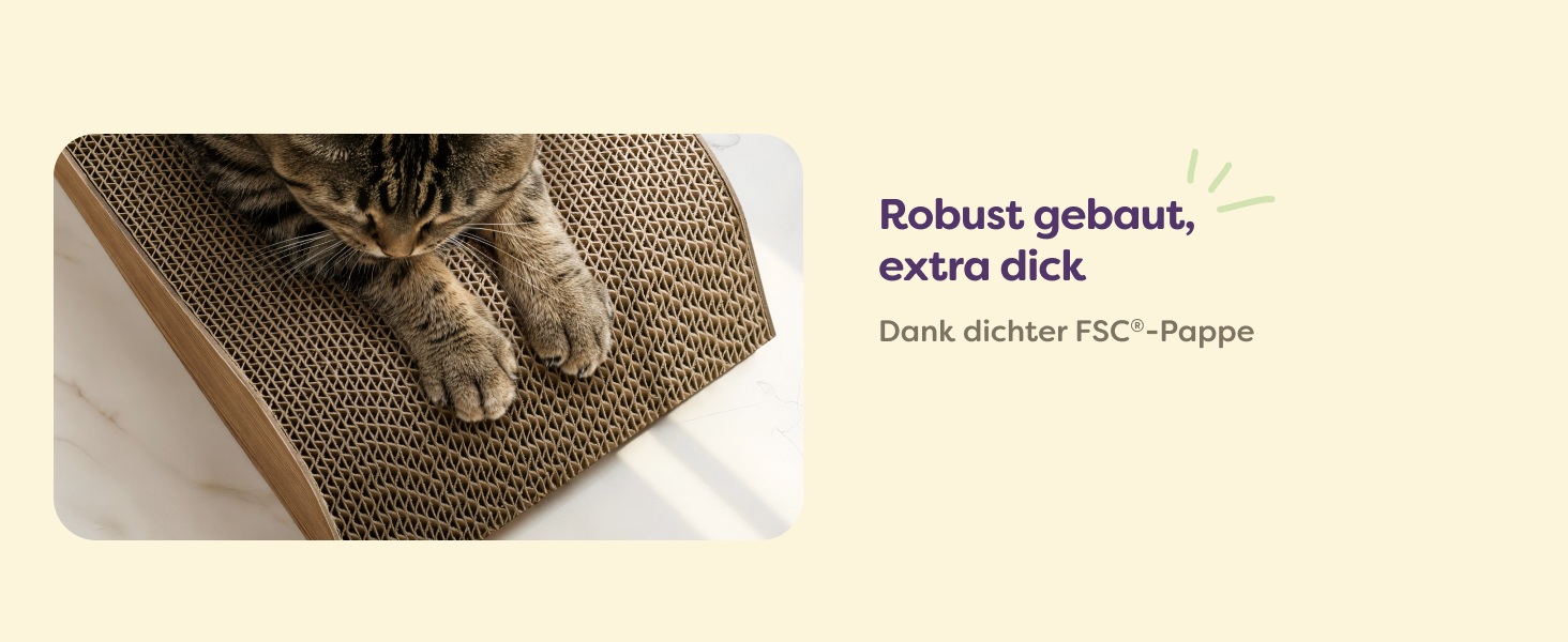 Кігтеточка для котів 3 шт. XXL 75см – Міцний картон для догляду за кігтями – До 2 років використання – Економія місця – Захист дивану та меблів (Cloud) (Коричневий)