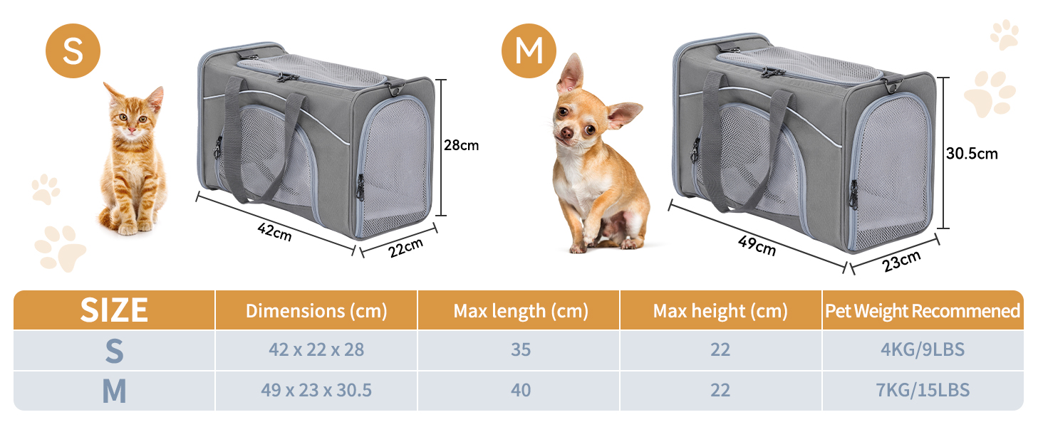 Транспортна сумка Petsfit для собак та котів, переноска для тварин у літак, автомобіль або потяг