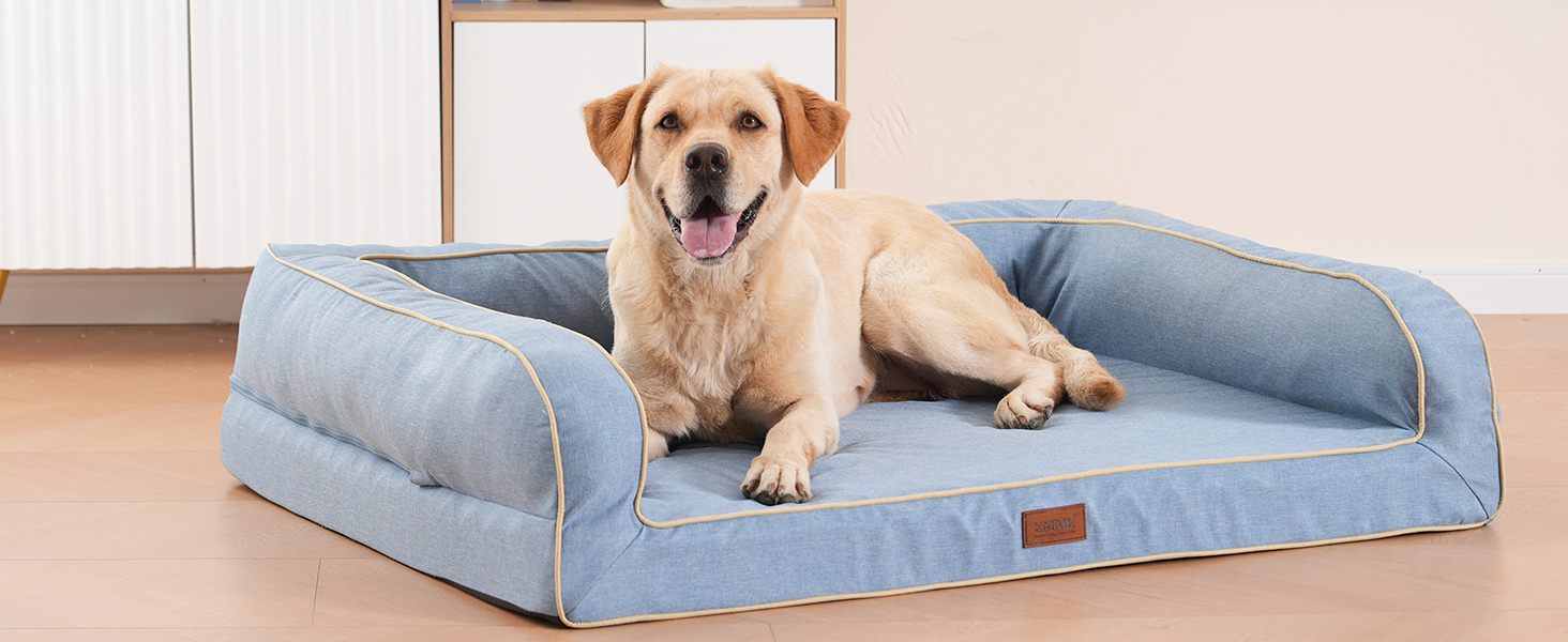 Ортопедичне ліжко для собак XL, 111x86x25 см, Memory Foam, водовідштовхувальне, сірого кольору