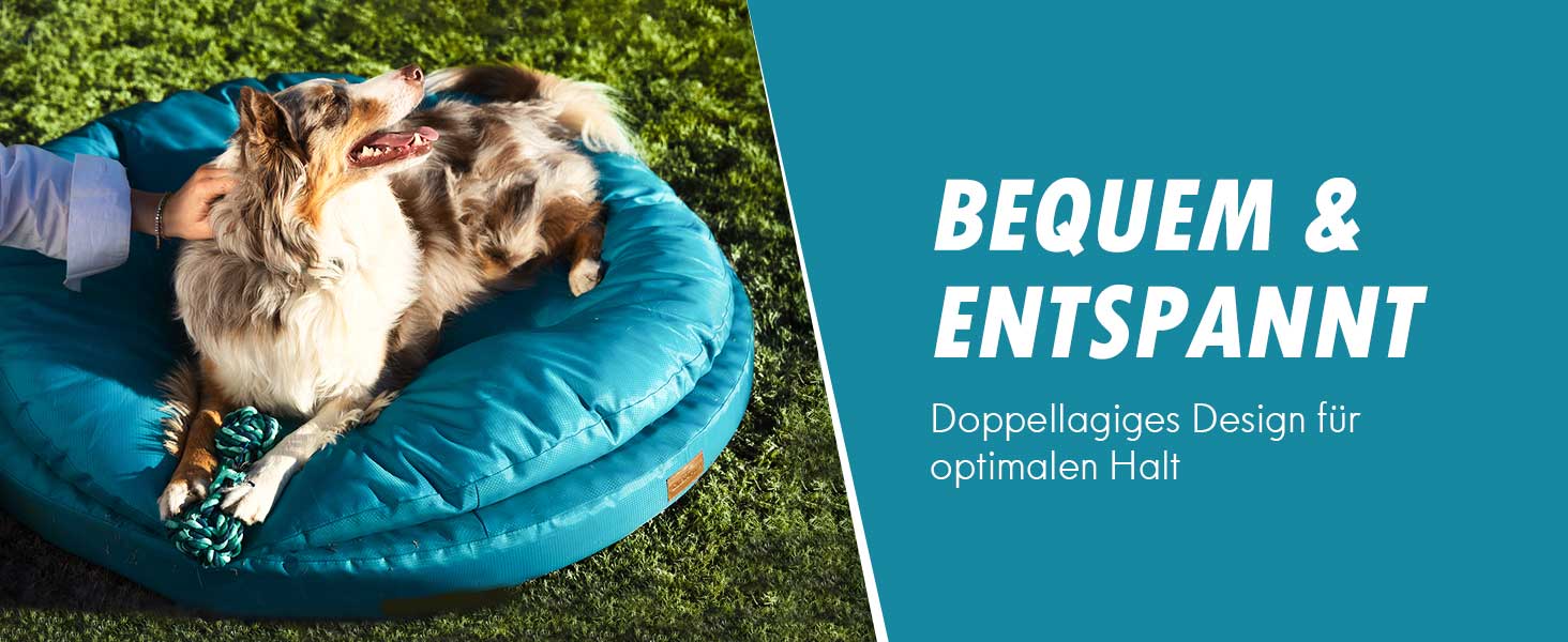 Ортопедичне собаче ліжко CevaHome, кругле, водонепроникне, з неслизьким покриттям, XL, оливково-зелене