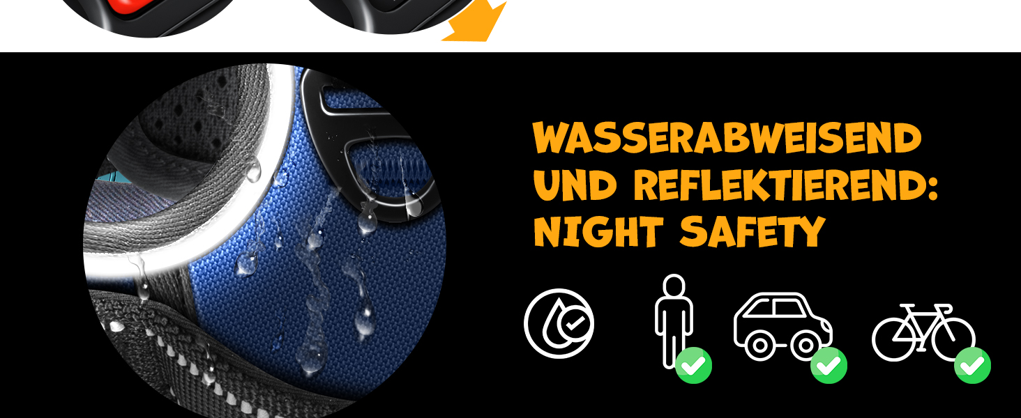 Шлейка для собак LOVPET® без натягу та тяги для маленьких собак та цуценят, дихаюча та м'яка, світловідбиваюча | Безперетягувальна шлейка з ручкою та рулонами для відходів | Регульована шлейка Navy Blue - L Navy Blue