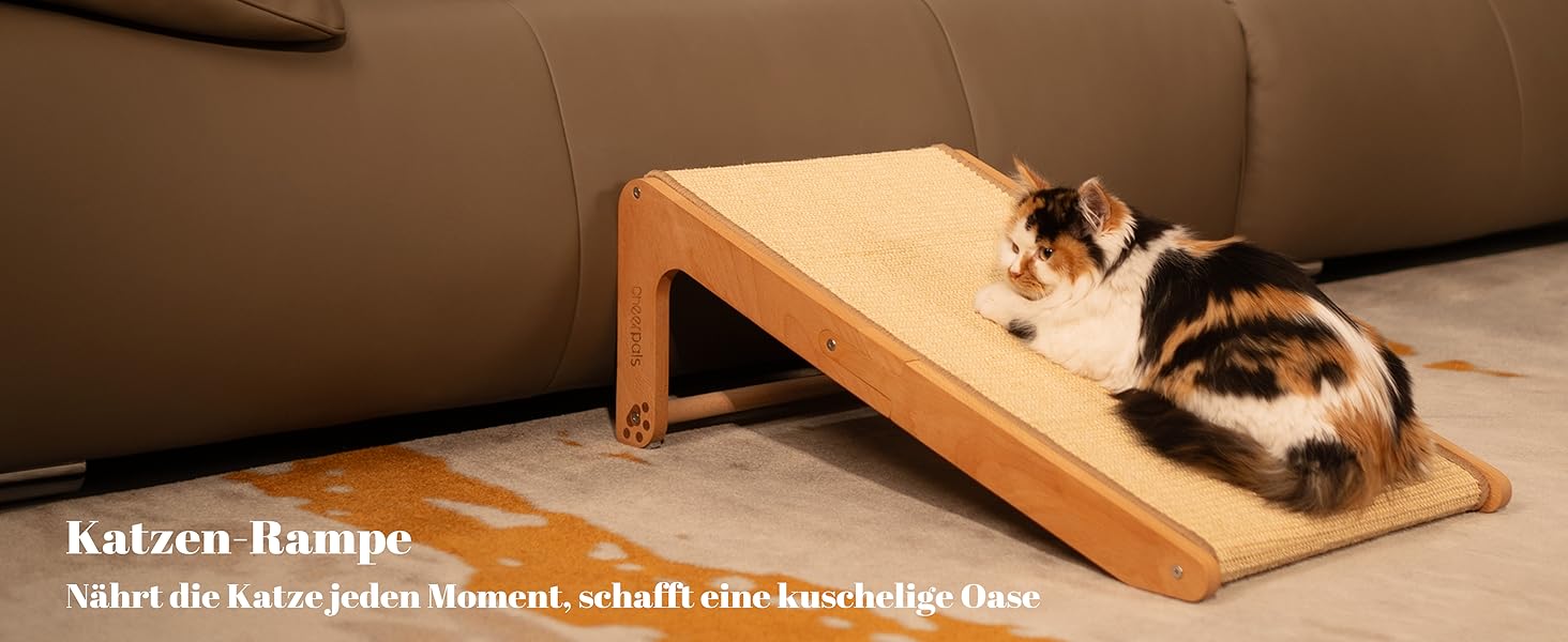 Котячий когтетоп CheerPals L-подібний з сизалю та масиву буку (63см)