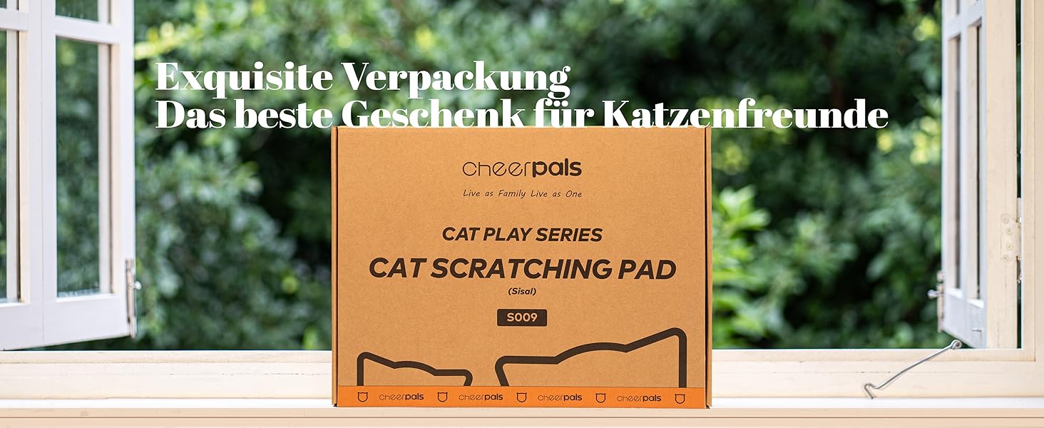 CheerPals Кігтеточка для котів 2-в-1 з натурального сизалю та м'яти, з масивного ясеня, 43x33x3 см