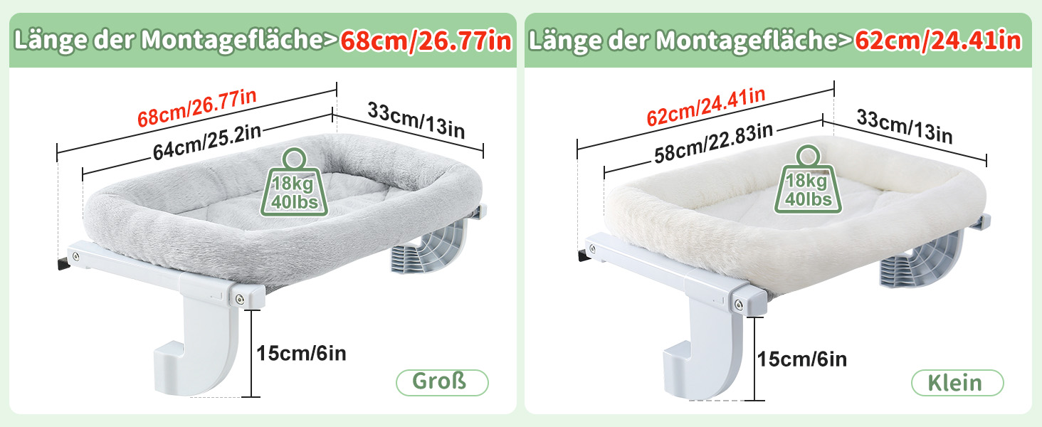 Ліжко для кота на батарею GUUSII HOME - тепле місце для відпочинку вашого улюбленця (58x33x15 см, сірий)