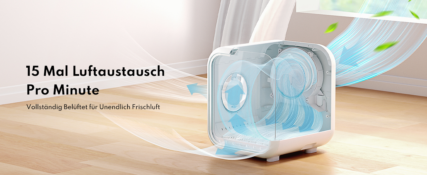 Haustiertrockner HomeRunPet Drybo Plus: Безшумний, автоматичний фен для собак та котів (50л, білий)