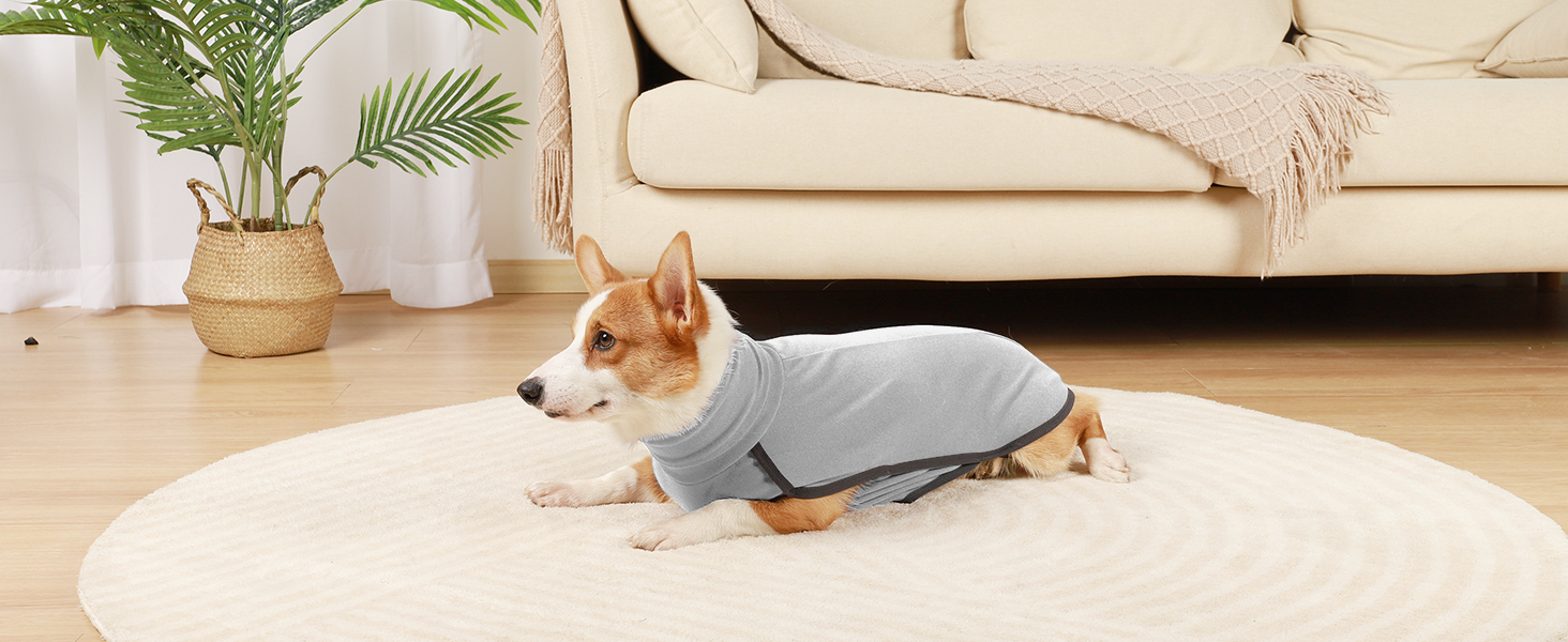 Пуловер для собак, теплий та м'який, зимовий пуловер для собак, котів, пуловер для маленьких, середніх та великих собак – (L, Сірий)