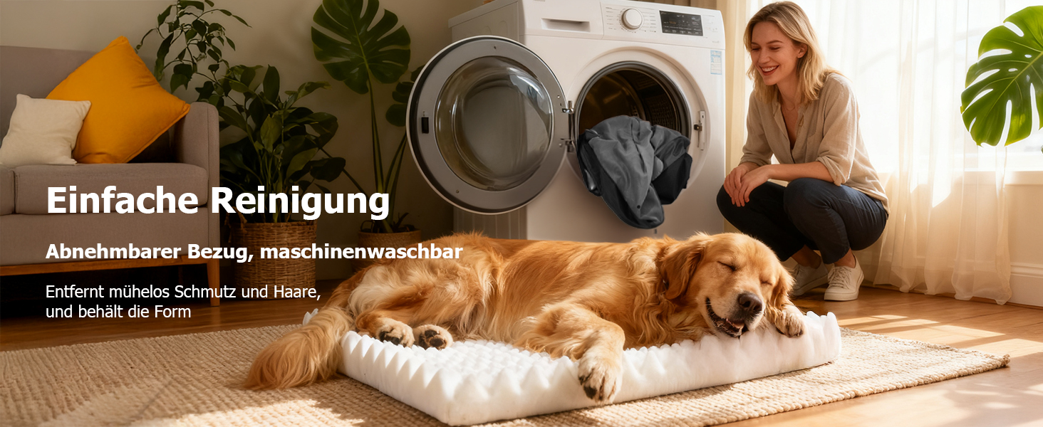 Ортопедичне собаче ліжко з миючим чохлом, водонепроникне собаче ліжко з піною з пам'яті та знімним підголовником для підтримки голови та суглобів, неслизьке собаче ліжко для середніх та великих собак XL: 106 x 76 x 22 см, сірий