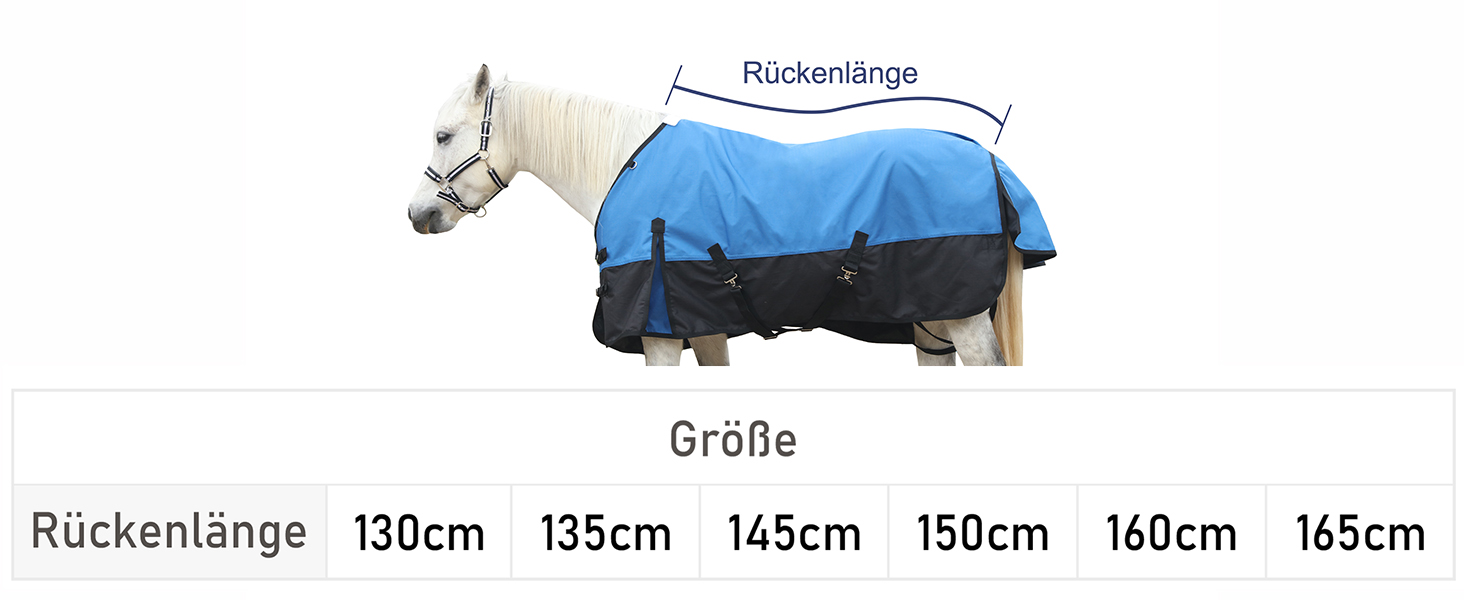 Водонепроникна попона-дожник для коней 1200D, дихаюча легка накидка без наповнювача (0г), чорно-синя, 165 см