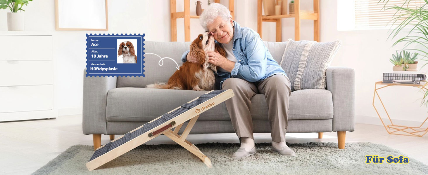 Рампа для собак та котів Hunderampe - складана, регульована, до 90 кг (внутрішнє використання до 35 кг)