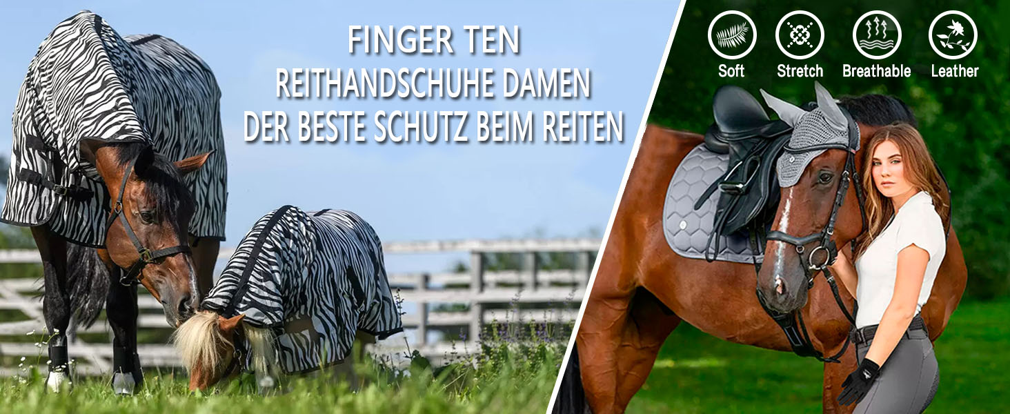 Рукавички для верхової їзди FINGER TEN з сенсорним екраном для жінок, дорослих, з хорошим зчепленням, для верхової їзди, велосипеда, спорту. Розмір M, темно-синій