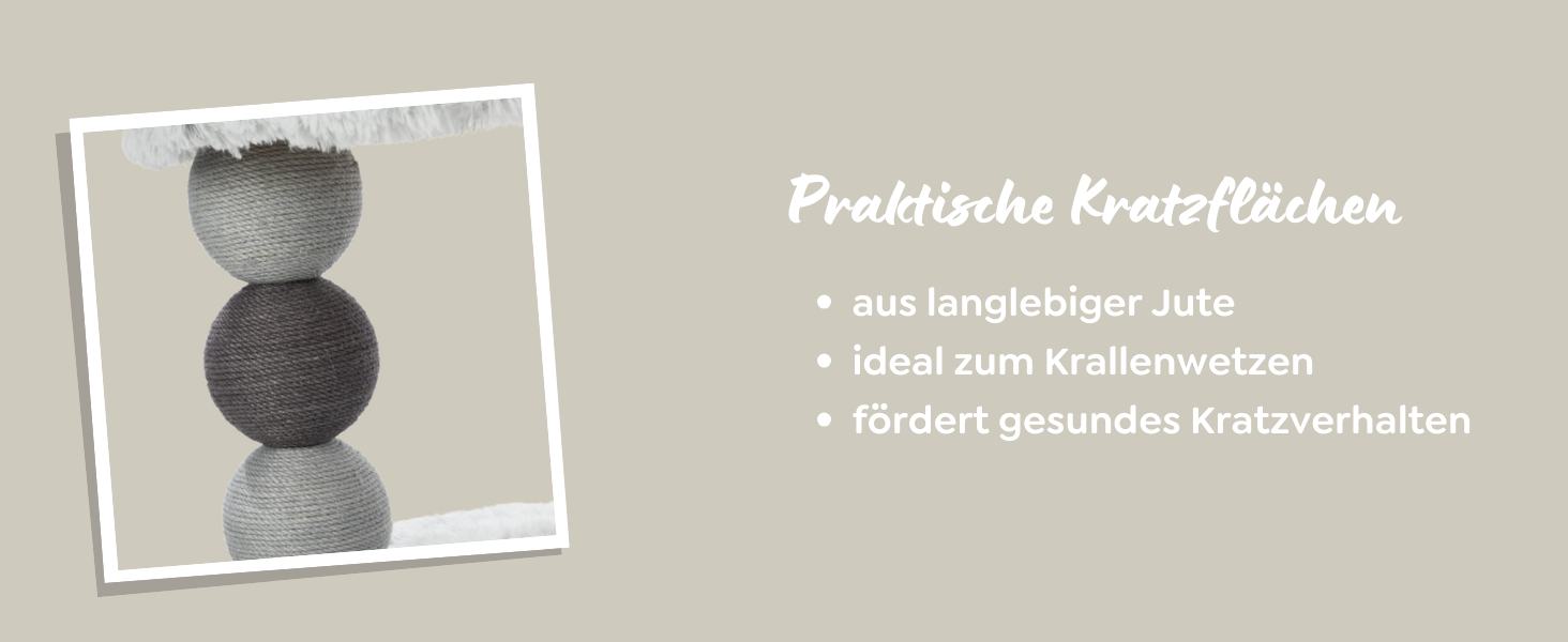 Дряпка для котів TRIXIE Harvey 73 см сірого кольору – кігтеточка з затишною печерою та зручною лежанкою, стабільна та комфортна – 44540