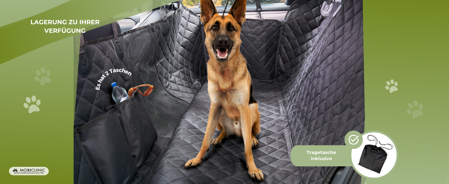 Автокрісло для собак Mobiclinic® Sammy: універсальний, антиковзний, водонепроникний, з кишенями та регульованими ременями