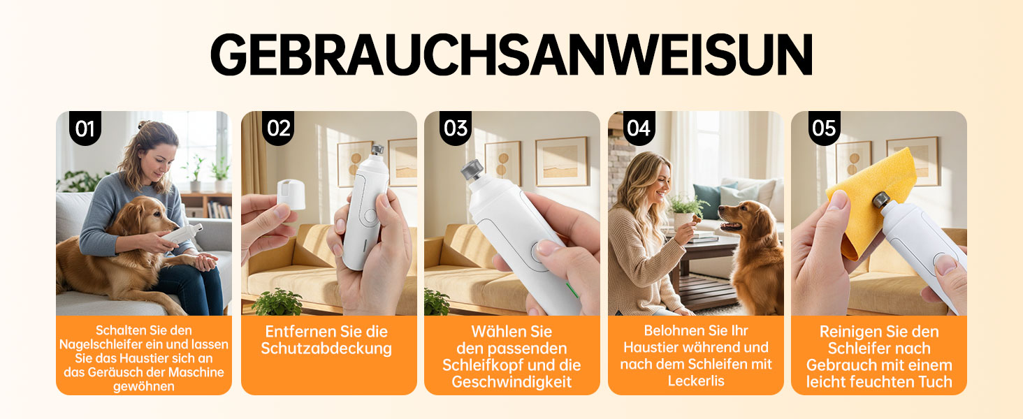 Електричний точило для собачих кігтів Mcbazel – бездротовий тример для собак великих, середніх та малих порід