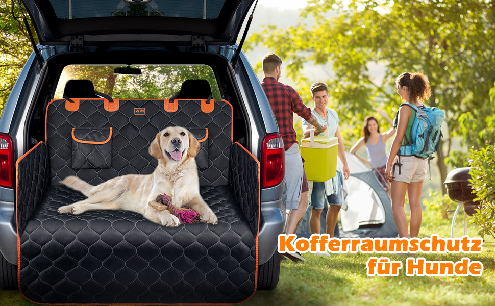 Захист для багажника авто Joejoy для собак з боковими та захистом від навантажувальної зони, універсальний, вологостійкий, стійкий до подряпин, легко чиститься, килимок для багажника, 185 x 105 см