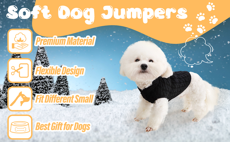 Теплий пуловер для собак маленьких порід (білий + червоний, 2 шт., M)