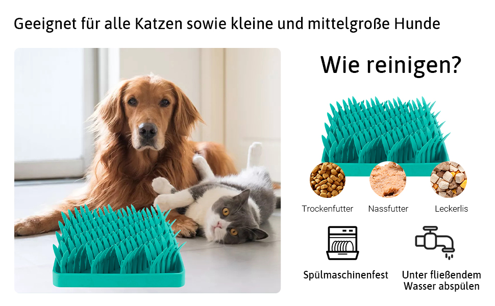 Силіконова килимок для собак PEGGY11, 28×28 см, Slow Feeder, антиковзаюча, легка у митті