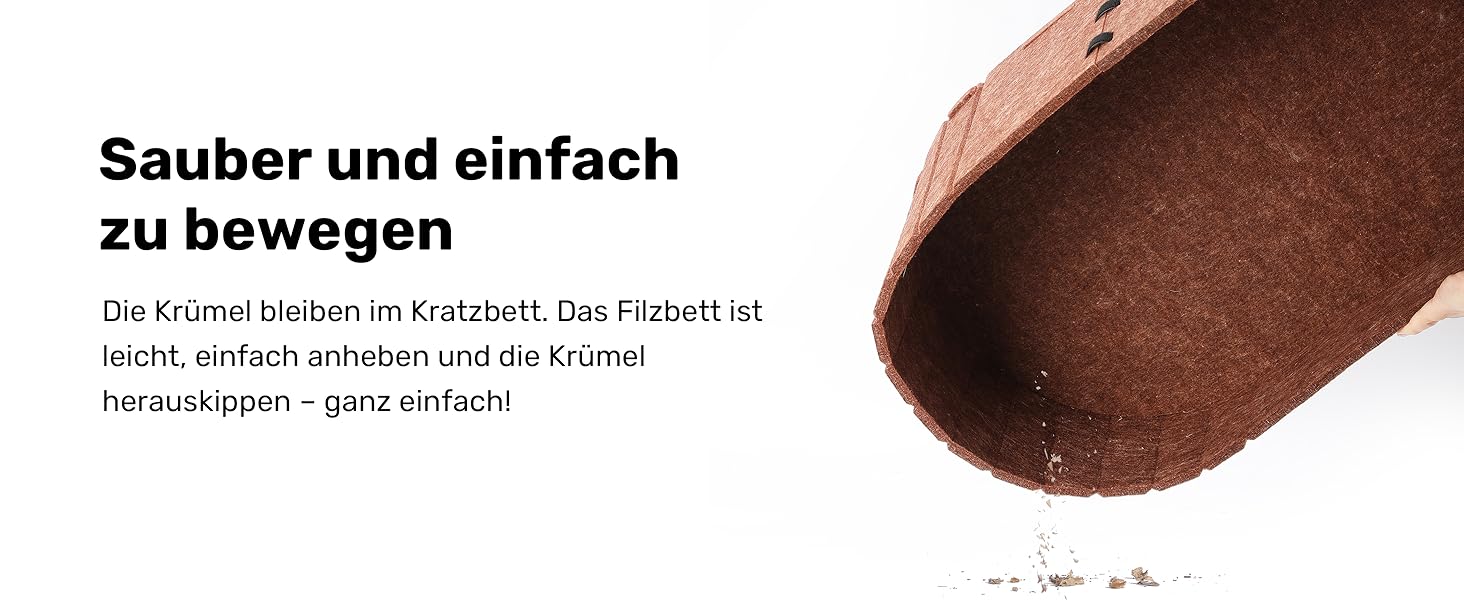 Кразборд для котів FUKUMARU: диван з крафт-паперу, 61 см, з м'яким лежаком, коричневий