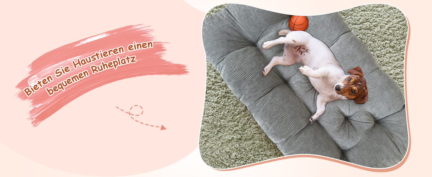 Ортопедичне ліжко для собак 50x30x8 см, м'яке, з антиковзним дном, для маленьких та середніх собак, біле