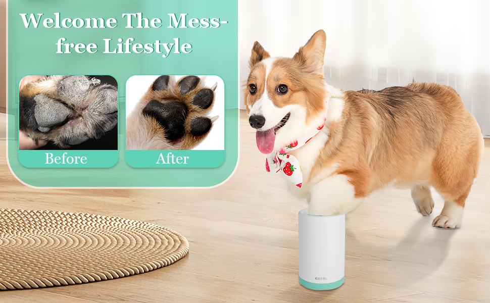 Лявочка для миття лап собак, очищувач лап для собак, видаляє бруд і сміття з лап, м'який очищувач для лап собак великих і малих порід, щітка для очищення лап собак 14,9 * 9,6 см, очищувач лап для собак