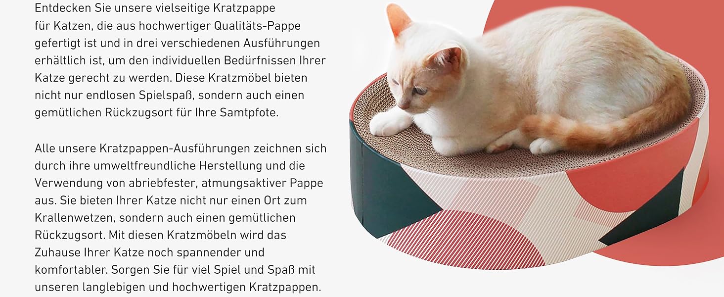 Casa Pura Килимок-книжка для котів з картону, 25 x 40 x 15 см - ідеально для точіння кігтів, ігор та відпочинку