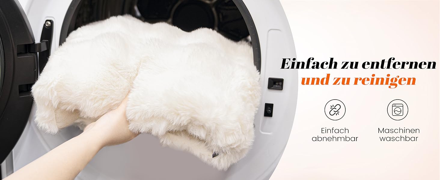 Катяме місце CheerPals з бука, 70x47 см: велике ліжко-софа для котів з м'якою знімною наволочкою, витримує до 15 кг