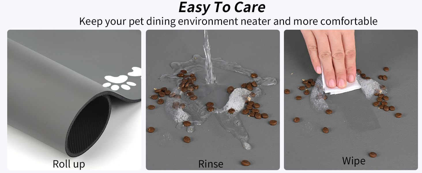 Підкладка під миску для собак та котів, швидковисихаюча, водонепроникна, з діатомової землі, 60x120 см (сіра)