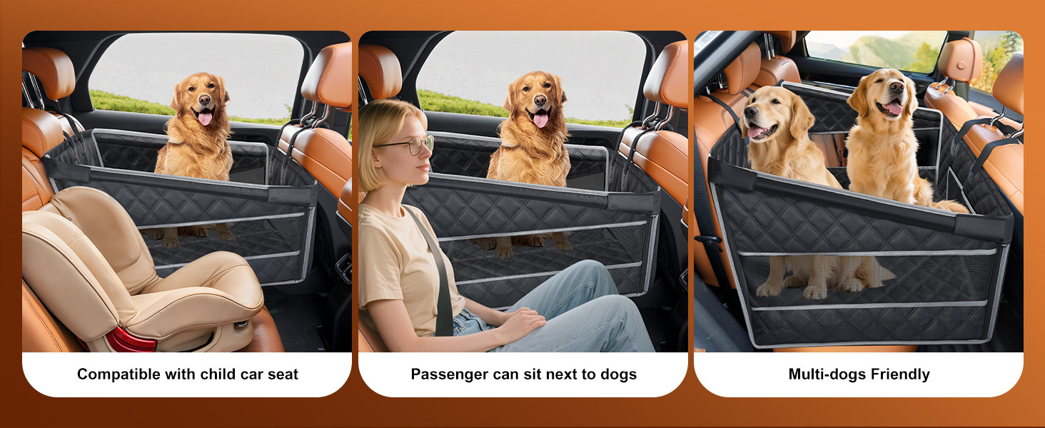 Крісло для собак Gimars - міцне, водонепроникне, для великих та середніх собак, з ременями безпеки та сітчастими вікнами