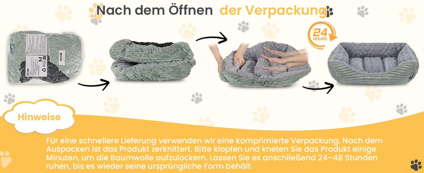 Ківш для собак великих порід, котячий лежак, миється, пухнастий, м'який та теплий, сірий, 90*68*19 см XL