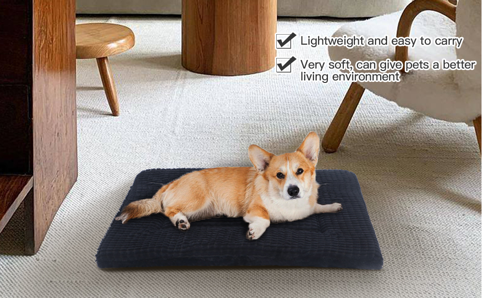 Ортопедичне ліжко для собак BVAGSS, миється, м'яке, тепле, для маленьких, середніх та великих собак, 76x50x4 см, сірий