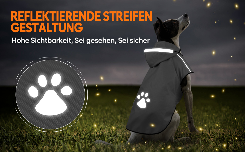 Водонепроникна куртка для собак з капюшоном, для прогулянок та ігор, сіра, для малих, середніх та великих порід